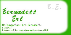 bernadett erl business card